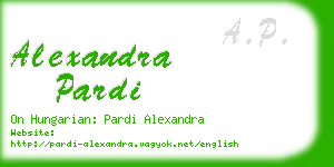 alexandra pardi business card